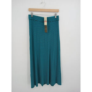New Tommy Bahama Maple Stripe Ming Jade Maxi Skirt XS 2 Retail $98